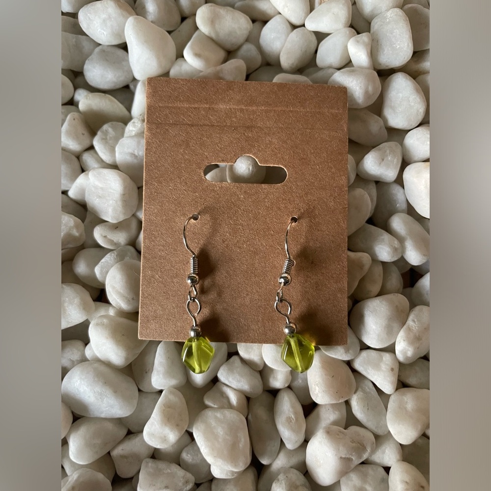Green Beaded Earrings